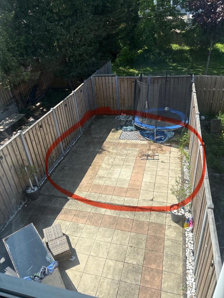 Tegels gratis, Tuin en Terras, Tegels en Klinkers, Ophalen, Gebruikt, 10 m² of meer, Beton