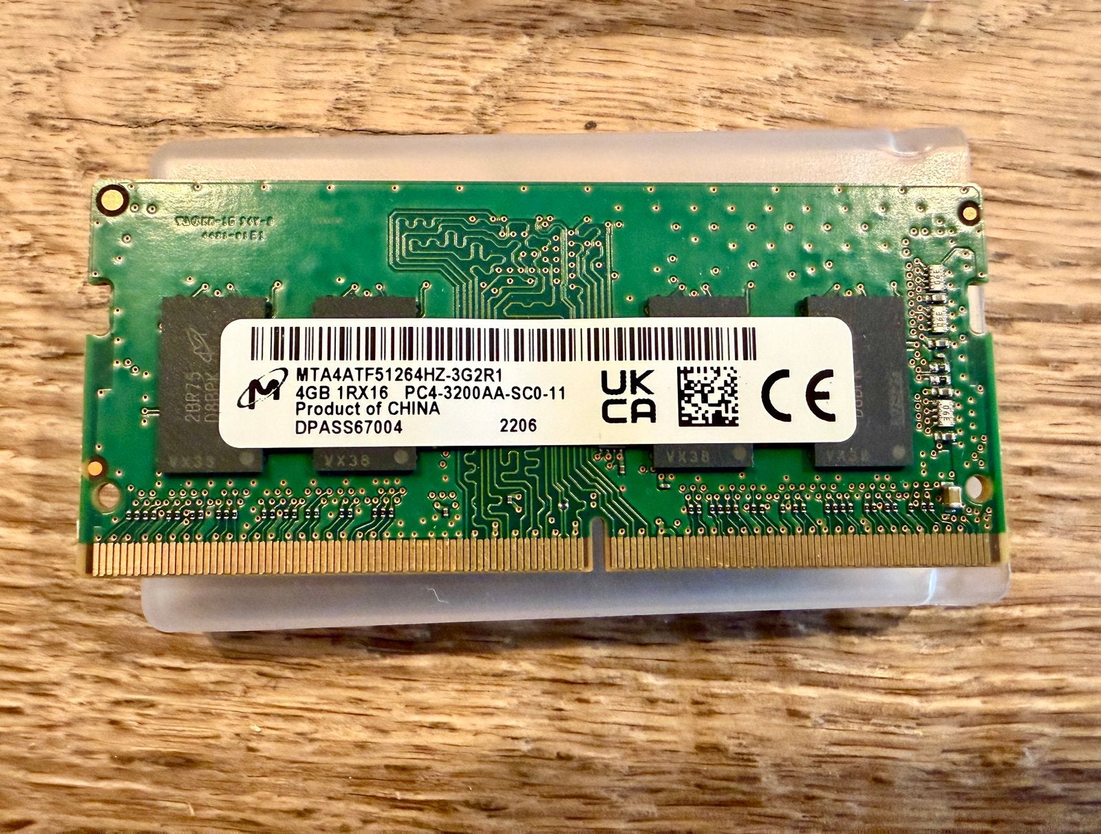 4GB DDR4 3200MHz Laptop Geheugen (SODIMM) Micron / Lenovo, Computers en Software, RAM geheugen, Laptop, DDR4, Ophalen of Verzenden