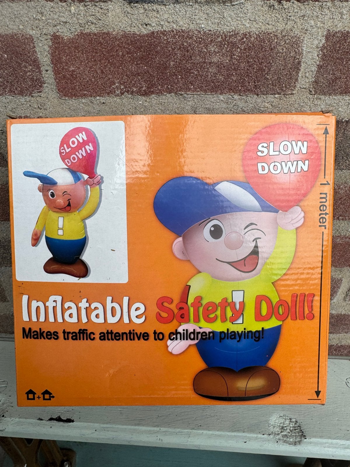 Opblaasbare Veiligheidspop - 'Slow Down' Verkeerswaarschuwin, Ophalen of Verzenden, Nieuw