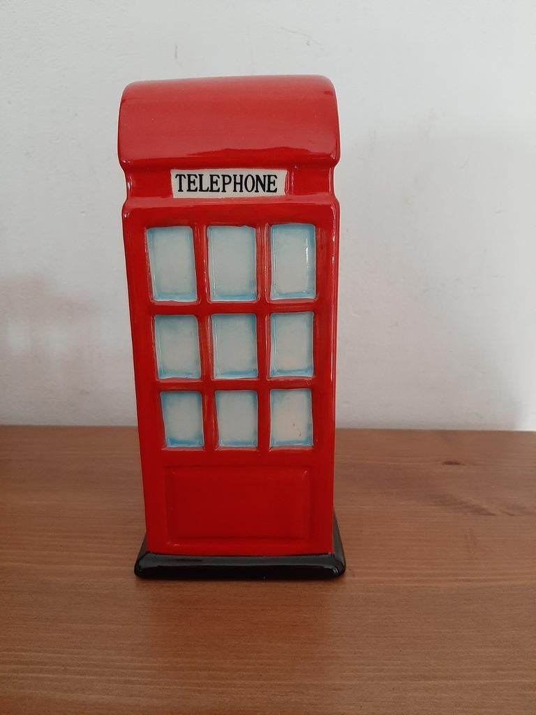 Telefooncel spaarpot 17 cm, Ophalen of Verzenden, Zo goed als nieuw, Steen, Aardewerk of Keramiek, Dier