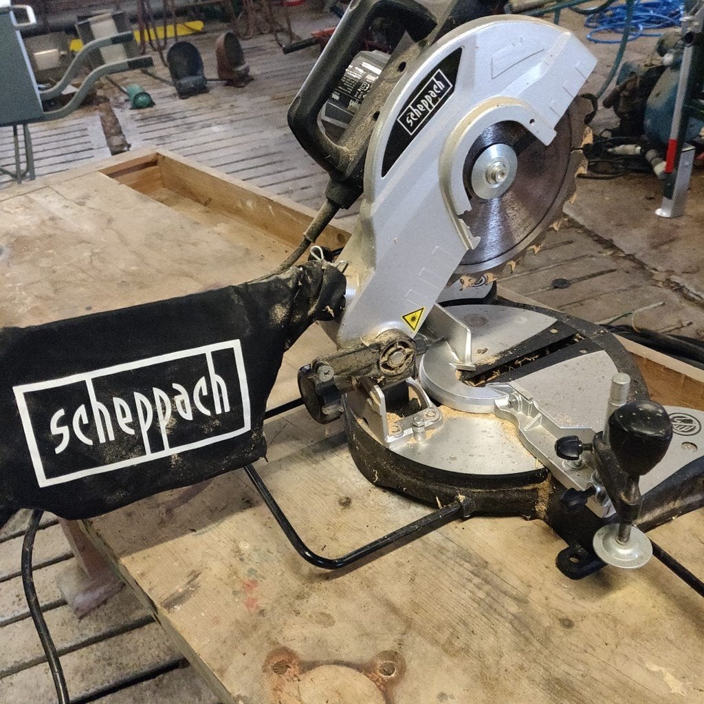 zaagmachine scheppach, Doe-het-zelf en Verbouw, Ophalen, Cirkelzaag, Zo goed als nieuw, 1200 watt of meer