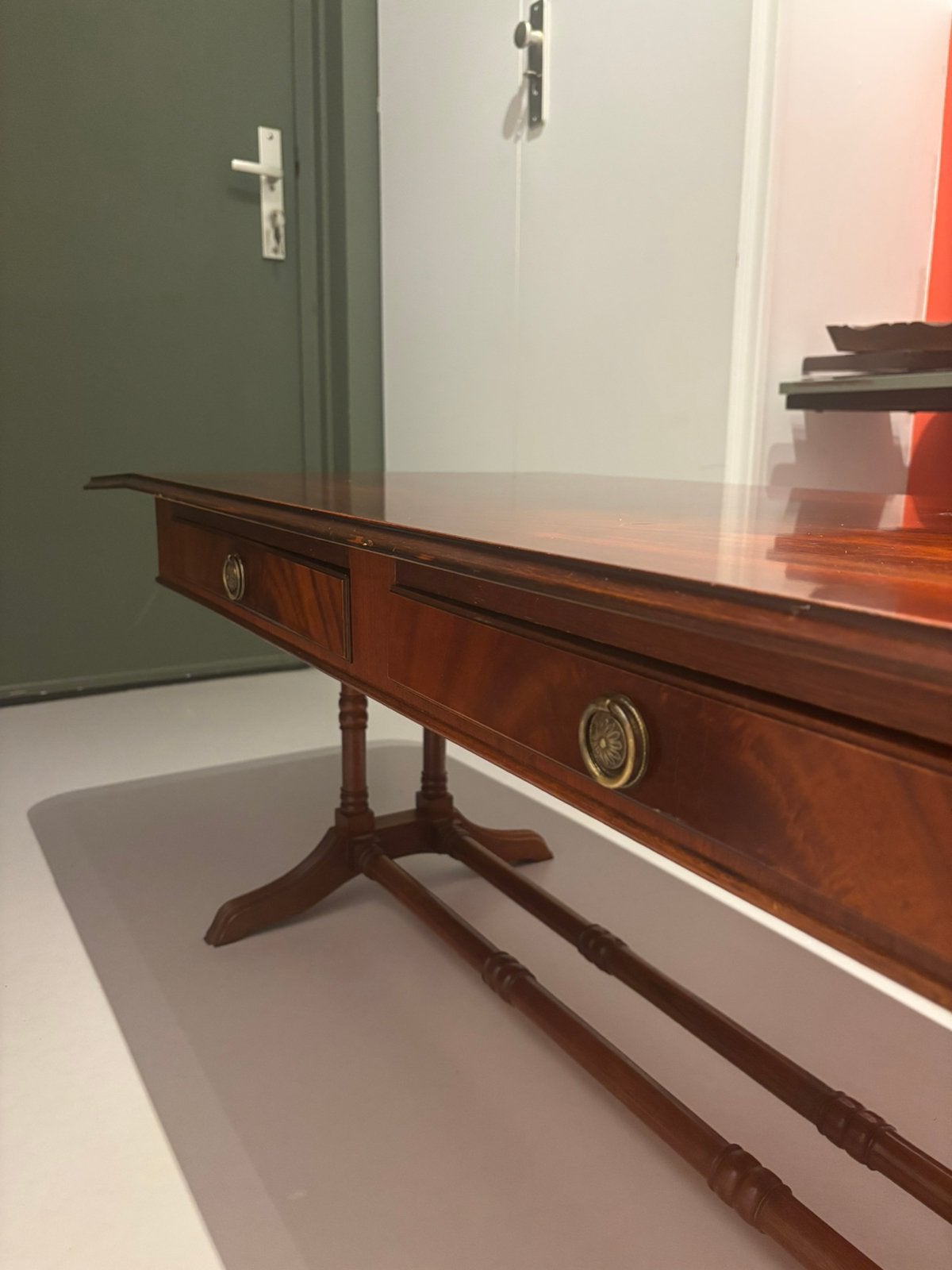 Vintage houten salontafel uitklapbaar, Huis en Inrichting, Tafels | Salontafels, Ophalen, Gebruikt, Vintage, 50 tot 100 cm