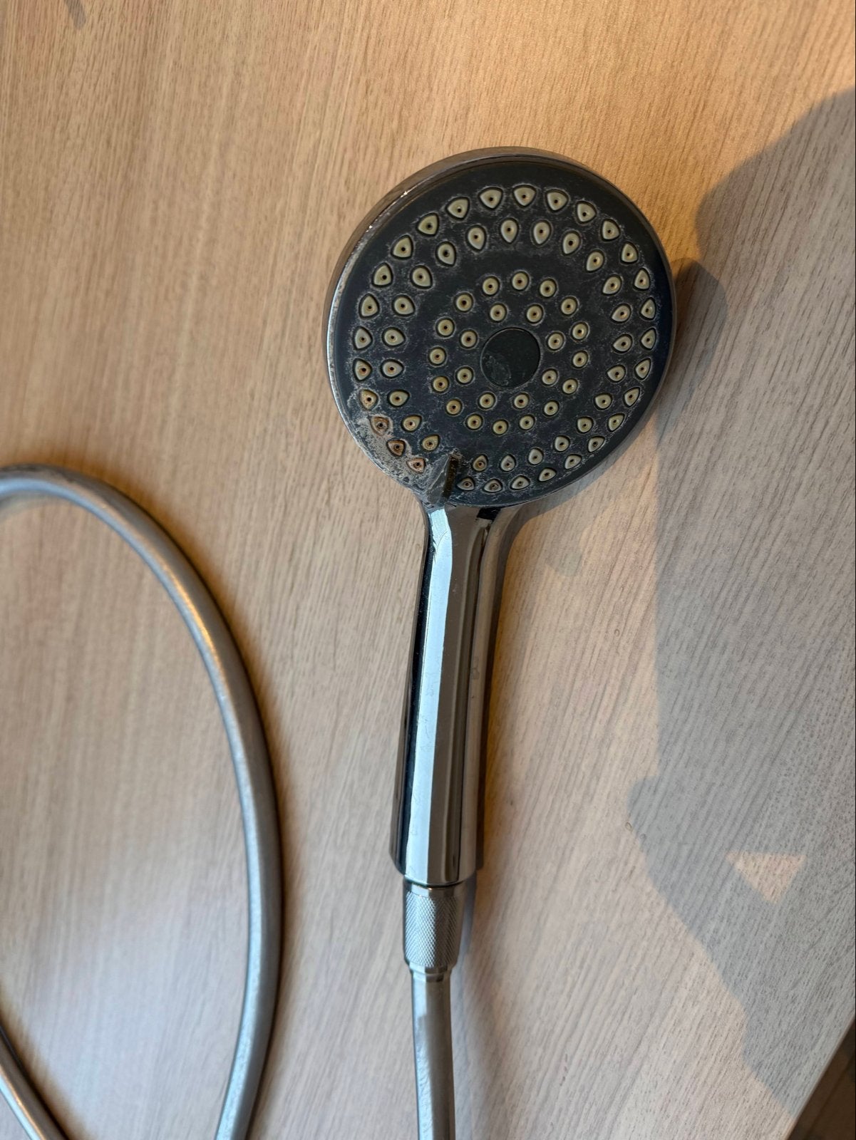 Grohe Douchekop met slang in goede staat, Ophalen, Zo goed als nieuw, Zilver, Douche-accessoire