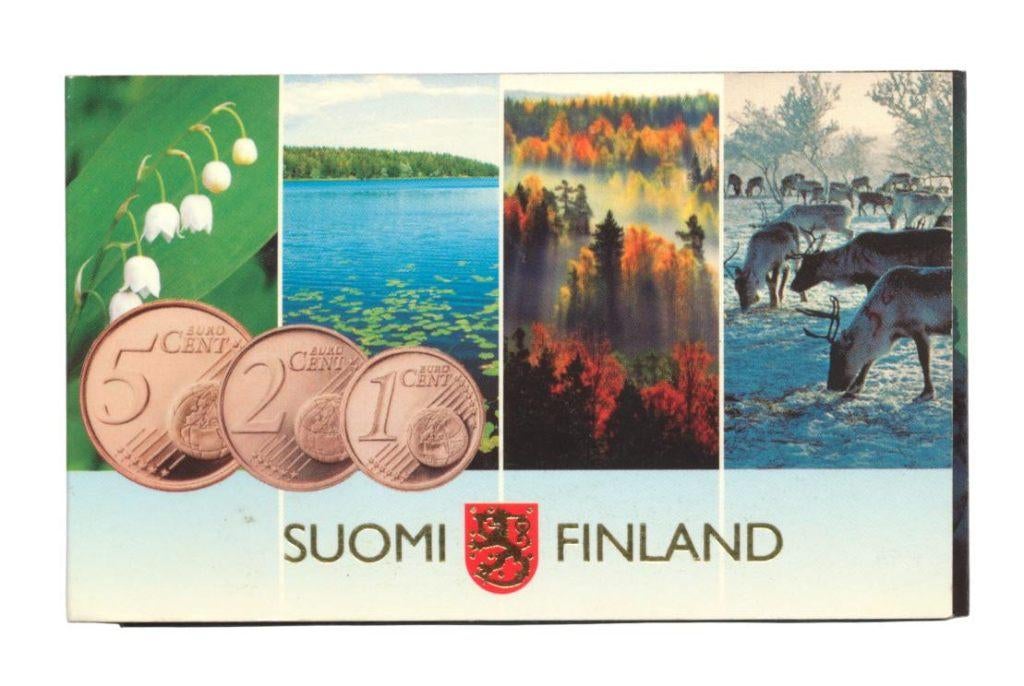 Finland Eurocenten 2008 in mapje, Postzegels en Munten, Munten | Europa | Euromunten, Ophalen of Verzenden, Finland, Overige waardes