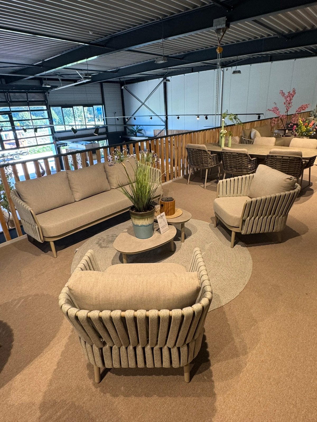 Eva loungeset 4 seasons outdoor taste winkelmodel, 5 zitplaatsen, Ophalen of Verzenden, Bank, Loungeset