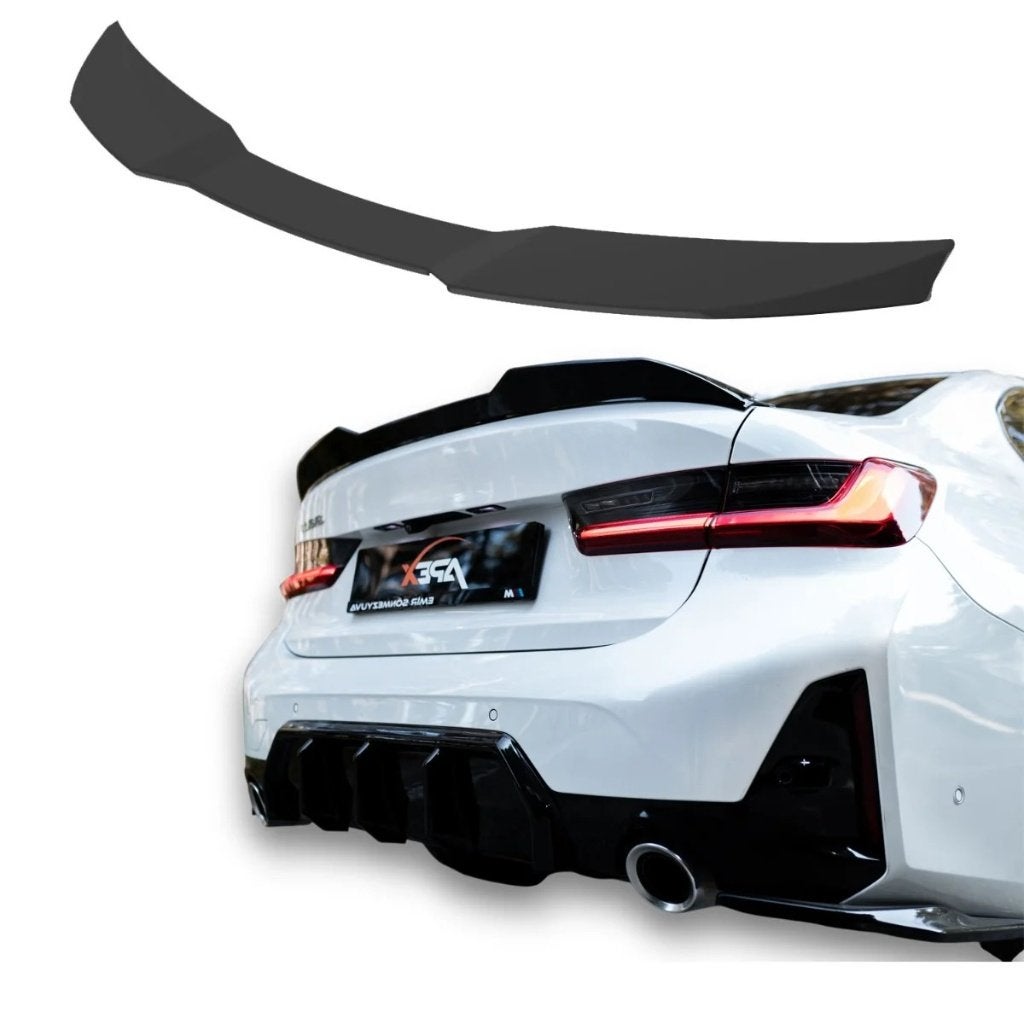 BMW G20 M3 G80 Achterspoiler Hoogglans Zwart APEX, Auto diversen, Ophalen of Verzenden
