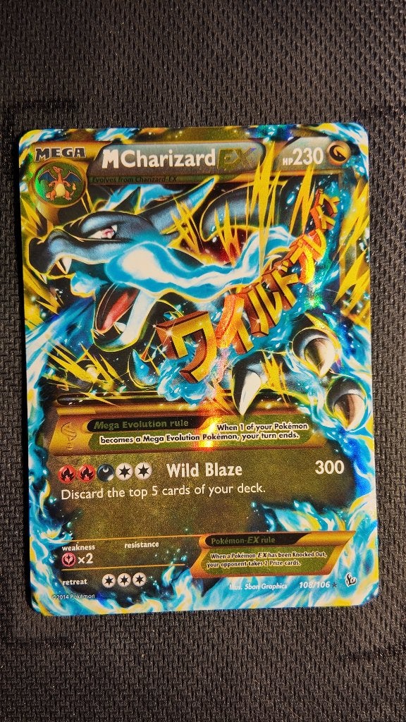 M Charizard-EX 108 Flashfire | Pokemon kaart, Ophalen, Losse kaart, Foil
