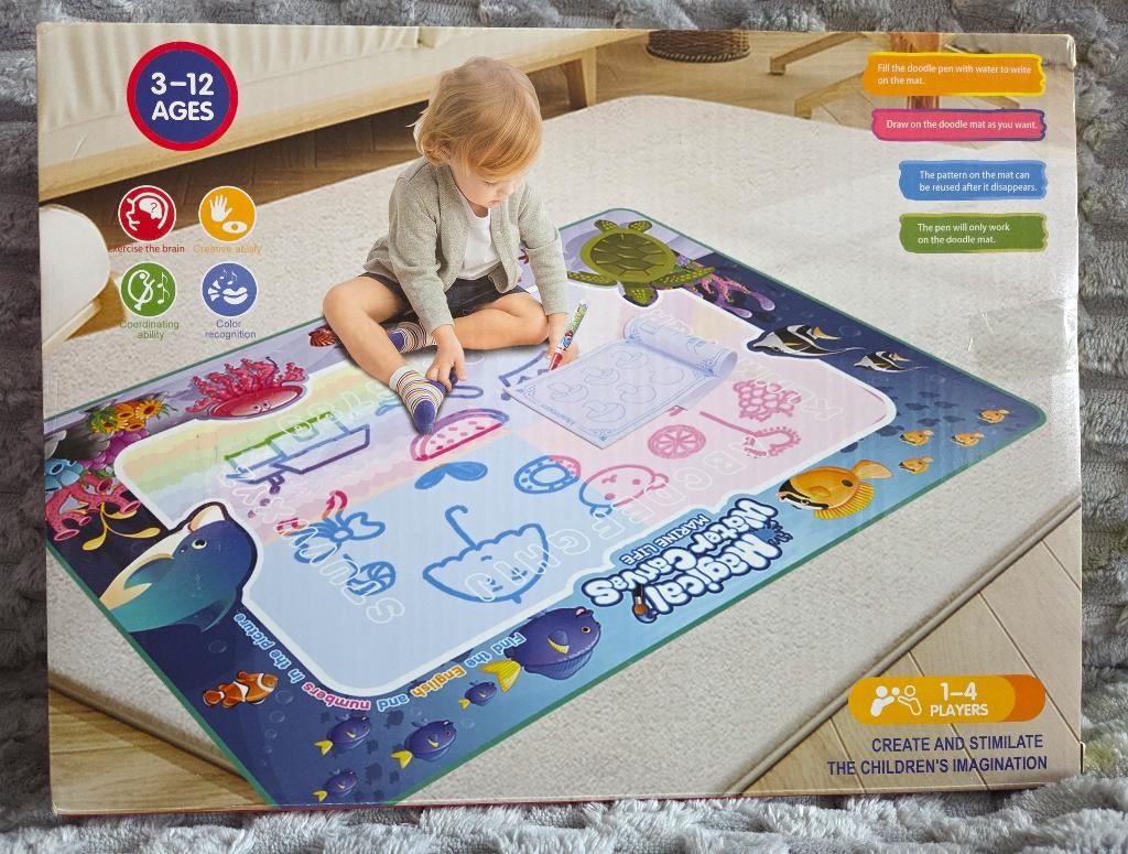 Aqua Magic Doodle Mat - 100x80 cm - Water Tekening Mat, Ophalen, Zo goed als nieuw, Ontdekken