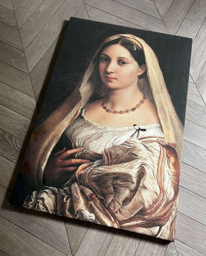 La Donna Velata doek, Ophalen