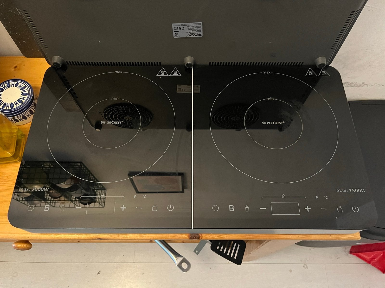Silvercrest Inductieplaat 3500W - Zo goed als nieuw, Witgoed en Apparatuur, Kookplaten, Ophalen, 3 kookzones of minder, Zo goed als nieuw