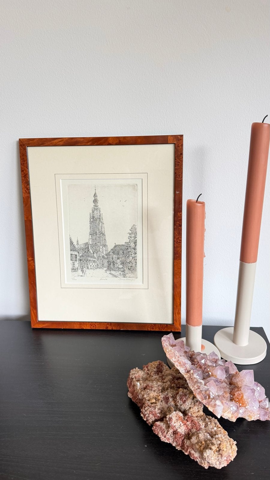 Gesigneerde ets Breda – Grote Kerk – Anna Doedijns – 25/200, Stadsgezicht, Ophalen of Verzenden, 1950 - 1999, Genummerd
