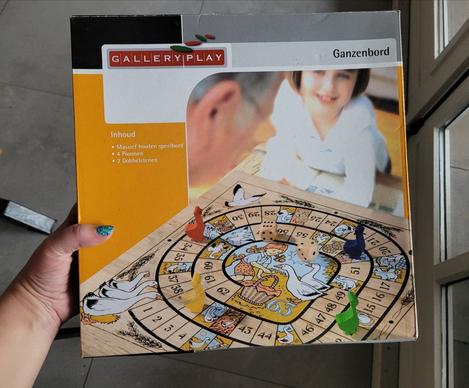 Ganzenbord Spel - Gallery Play Houten Bordspel, Drie of vier spelers, Ophalen of Verzenden, Nieuw
