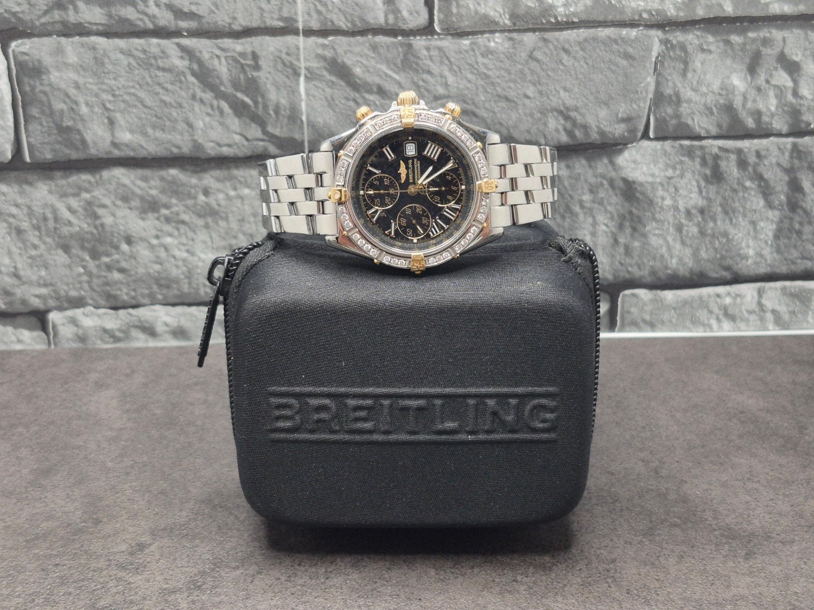 Breitling Crosswind Diamonds 43mm automatic, watch only, Staal, Gebruikt, Zwitserland, Staal