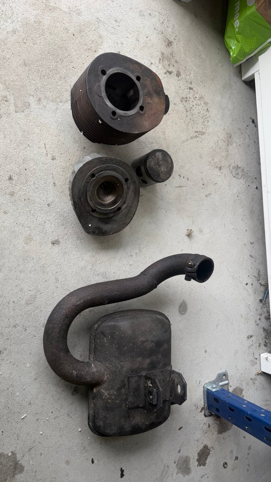 Vespa PX200 Cilinder, Zuiger en Uitlaat - Gebruikt, Ophalen of Verzenden, Gebruikt, Cilinder