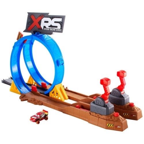Mattel Disney Pixar Cars Xrs Mud Racing Crash Challenge Play, Overige merken, Racebaan, Ophalen of Verzenden, Zo goed als nieuw