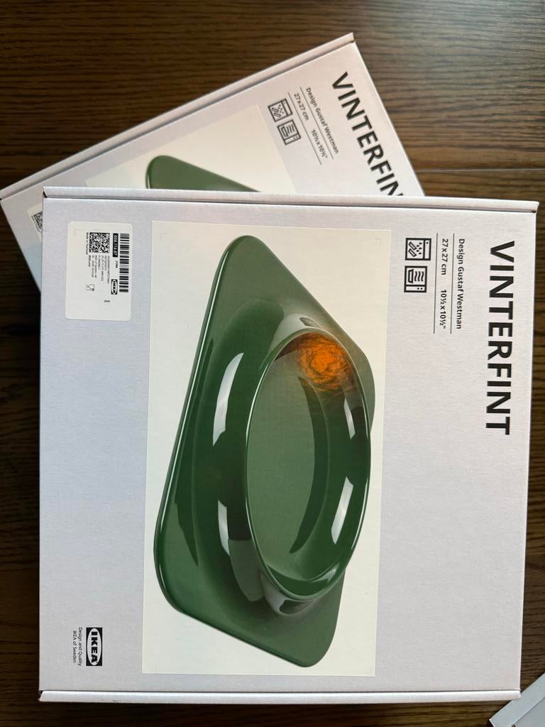 4x Nieuwe IKEA Gustaf Westman Vinterfint Borden in Doos, Keramiek, Nieuw, Ophalen of Verzenden, Bord(en)