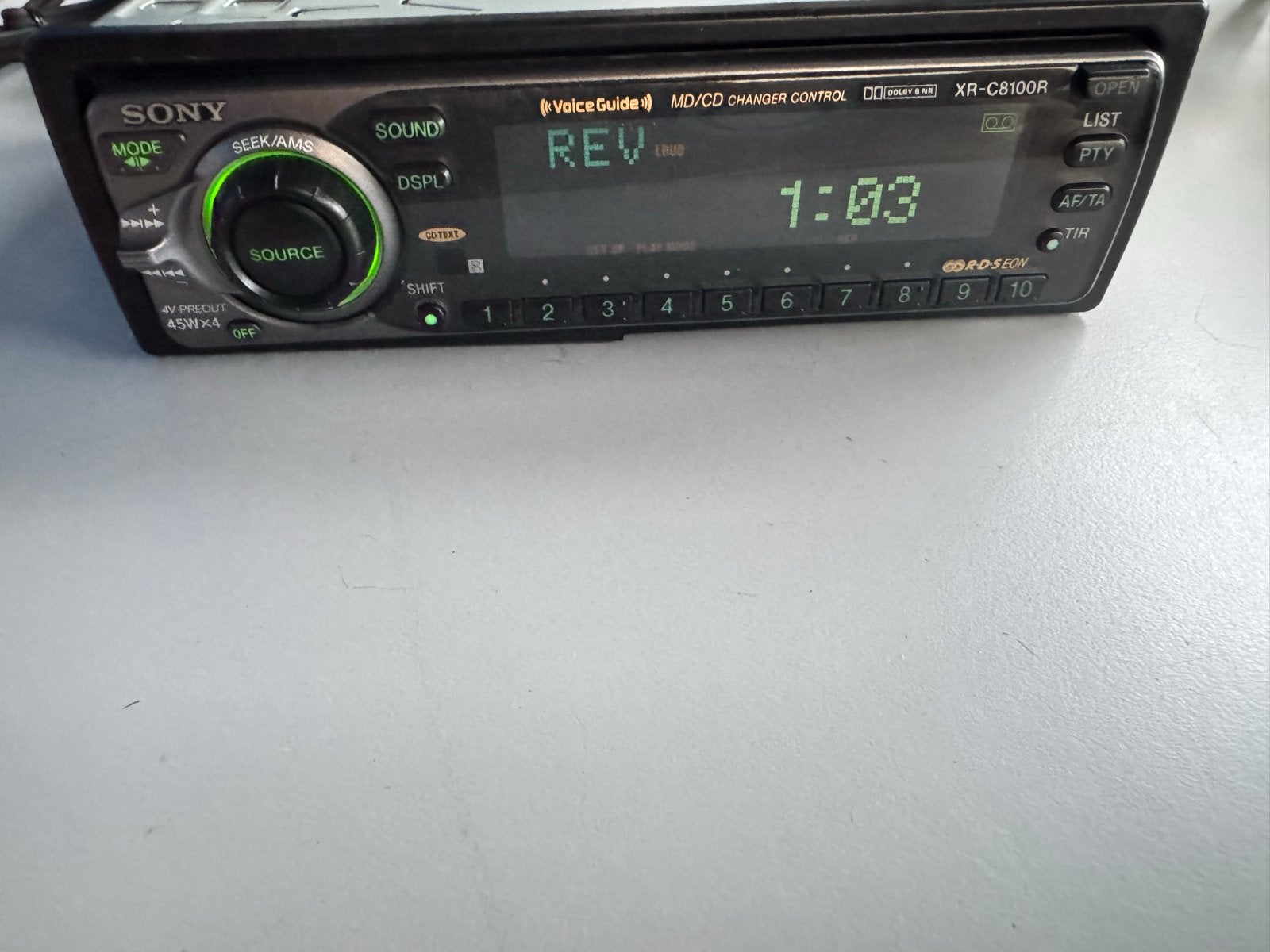 Sony XR-C8100R Autoradio met MD/CD Changer Control, Auto diversen, Ophalen of Verzenden, Zo goed als nieuw