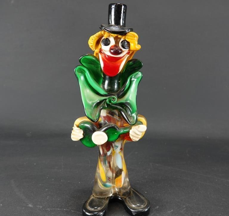 Handgeblazen Murano glazen clown., Verzenden