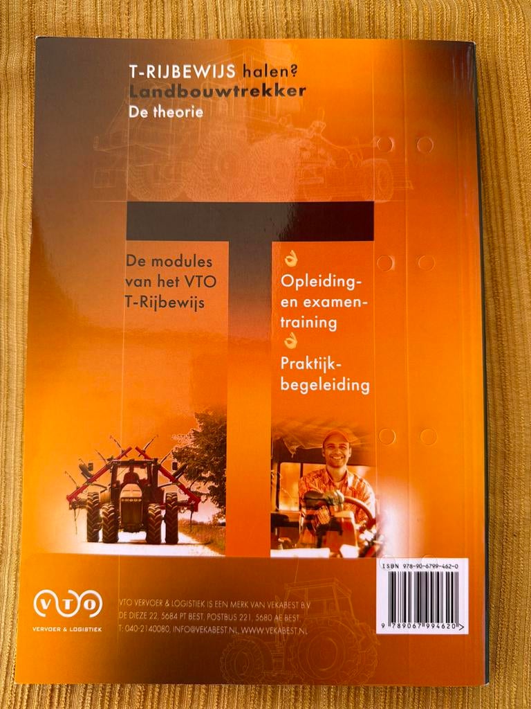 T-Rijbewijs halen? Landbouwtrekker De theorie VTO, Boeken, Studieboeken en Cursussen, Verzenden, Beta, Zo goed als nieuw, Overige niveaus