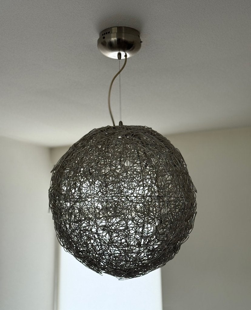 Imitatie Fil de Fer Catellani & Smith draadhanglamp 50cm, Ophalen of Verzenden, Zo goed als nieuw, Metaal, Overige fittingen