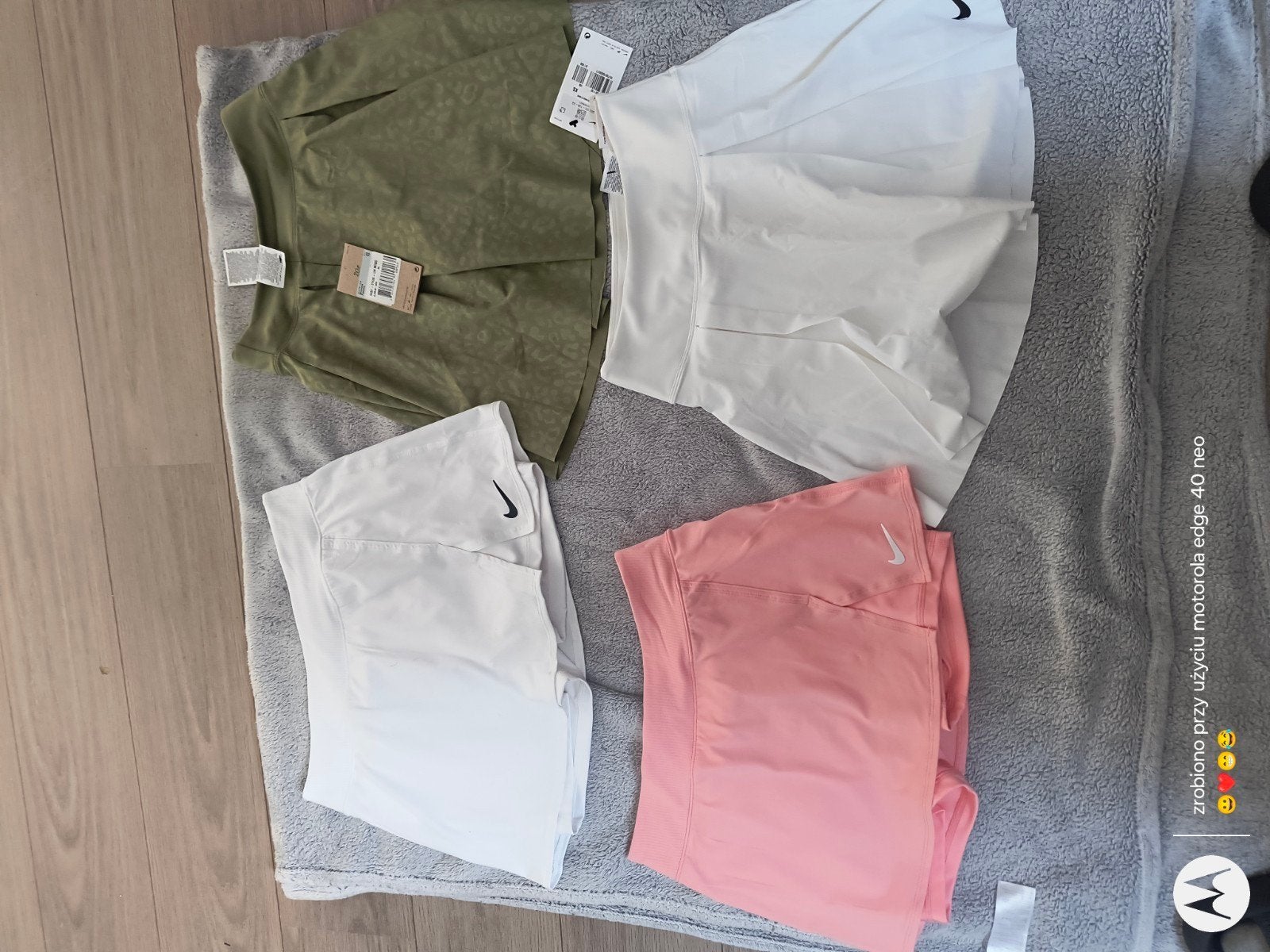 4 Nieuwe Nike Dri-FIT Skorts - Tennis, Padel, Golf, Maat 38/40 (M), Wit, Nike, Nieuw