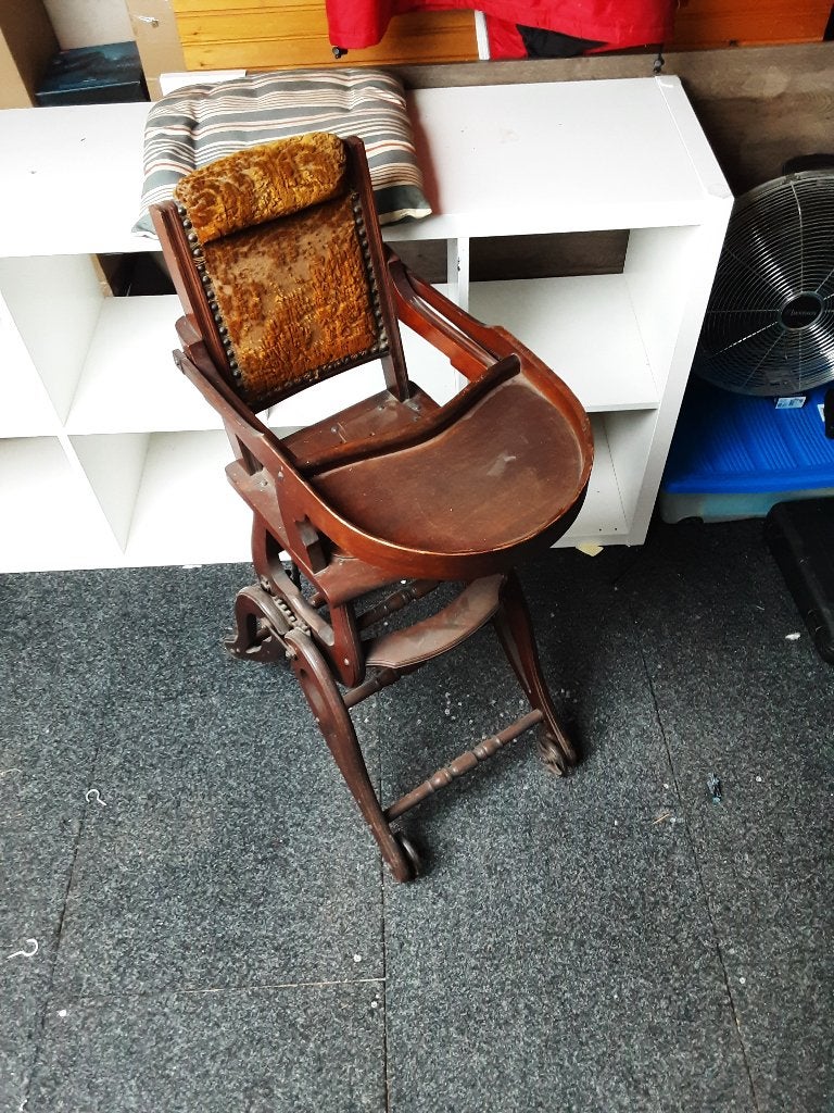 Kinderstoel, Huis en Inrichting, Stoelen, Ophalen, Gebruikt, Bruin, Stof