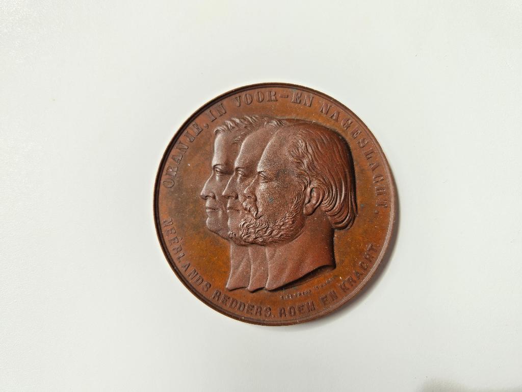 medaille Herdenkingspenning 1813-1863 brons (Bax 8.3.24), Ophalen of Verzenden, Landmacht, Nederland, Lintje, Medaille of Wings