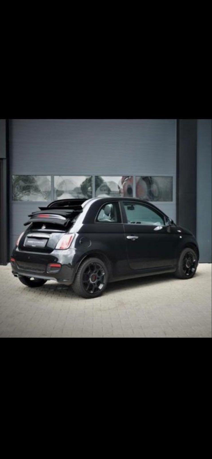Mooi zwarte Fiat 500C Twinair Turbo 85pk 2013.weinig km!!, Auto's, Cabriolet, Zwart, Leder, Handgeschakeld