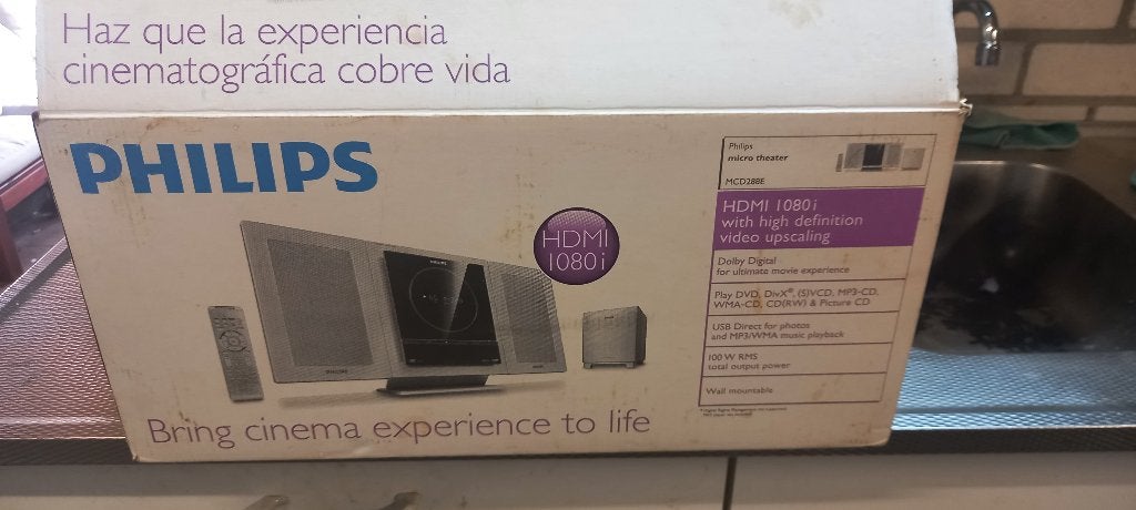 Philips MCD288E Micro Home Cinema – Compleet –, Ophalen, Philips, Soundbar, Blu-ray-speler