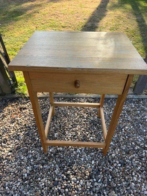 hoog tafeltje licht eiken, Ophalen, Minder dan 55 cm, Gebruikt, Landelijk