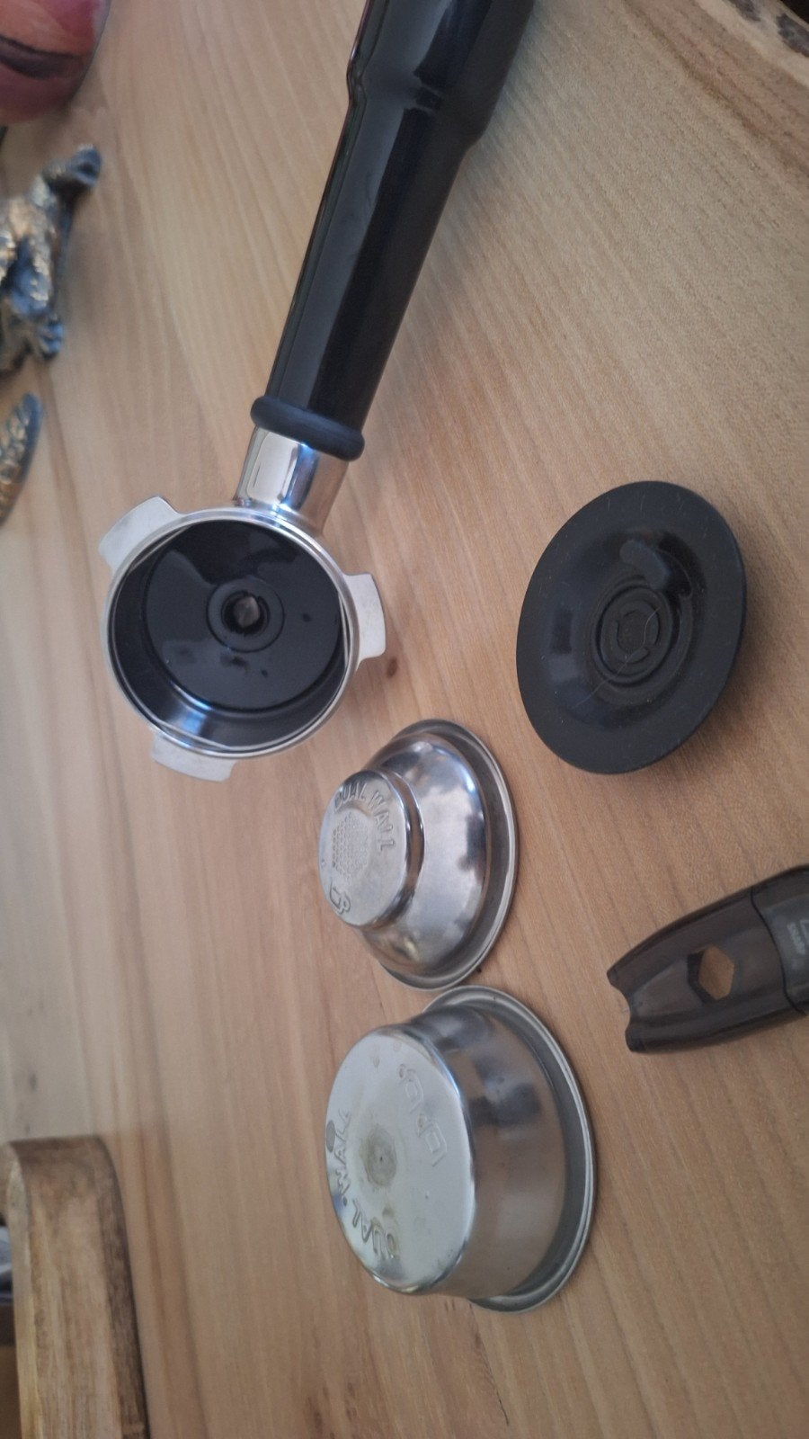 SAGE Portafilter met dubbele uitloop voor espressomachine, Zilver, Ophalen of Verzenden, Metaal, Overige typen