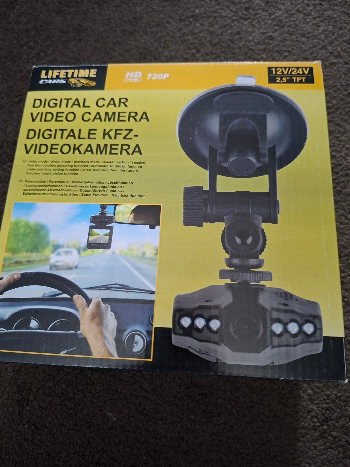 Lifetime Cars Digitale Dashcam HD 720P - Nieuw in doos, Auto diversen, Ophalen of Verzenden, Nieuw
