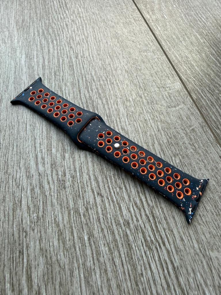 Originele Apple Watch Nike Sport Band Blue Flame bandje, Ophalen of Verzenden, Nieuw, Zwart, IOS