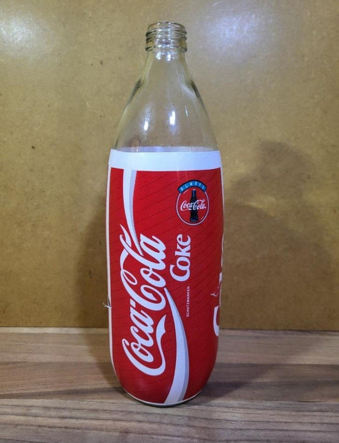 Vintage Coca-Cola fles 1 liter - Leeg, Ophalen of Verzenden, Gebruikt