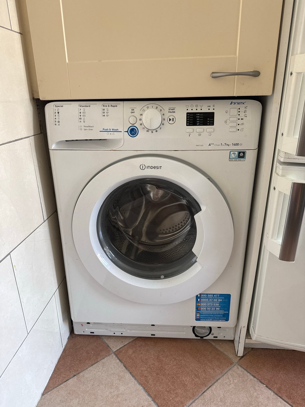 Indesit Wasmachine - Werkt uitstekend!, Ophalen, Gebruikt, Voorlader, Kort programma