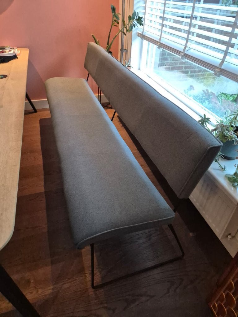 Eettafel bank, Ophalen, Gebruikt, Driepersoons, 75 tot 100 cm