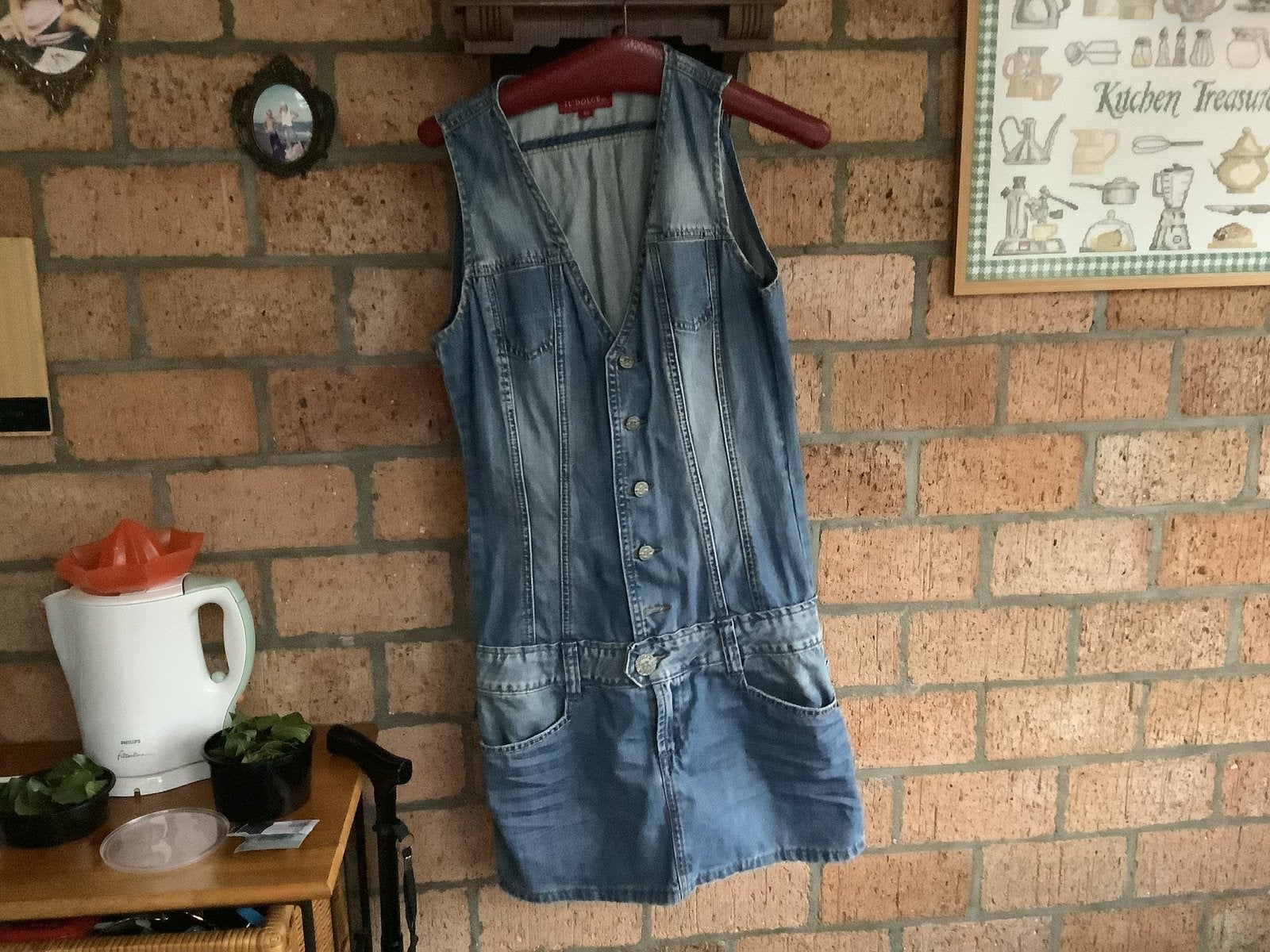 Spijker jurkje maat40 IL DOLCE, Ophalen of Verzenden, Zo goed als nieuw, Blauw