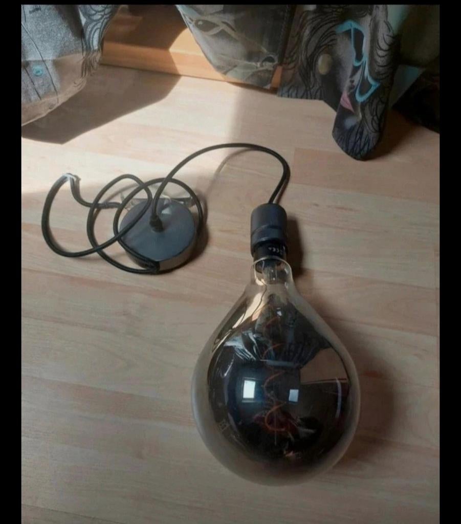 Vintage olielamp met uniek design, Huis en Inrichting, Vintage, Industrieel, Ophalen of Verzenden, Zo goed als nieuw, Glas