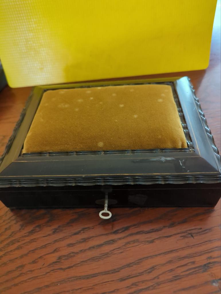 Vintage houten sieradenkistje, Ophalen of Verzenden