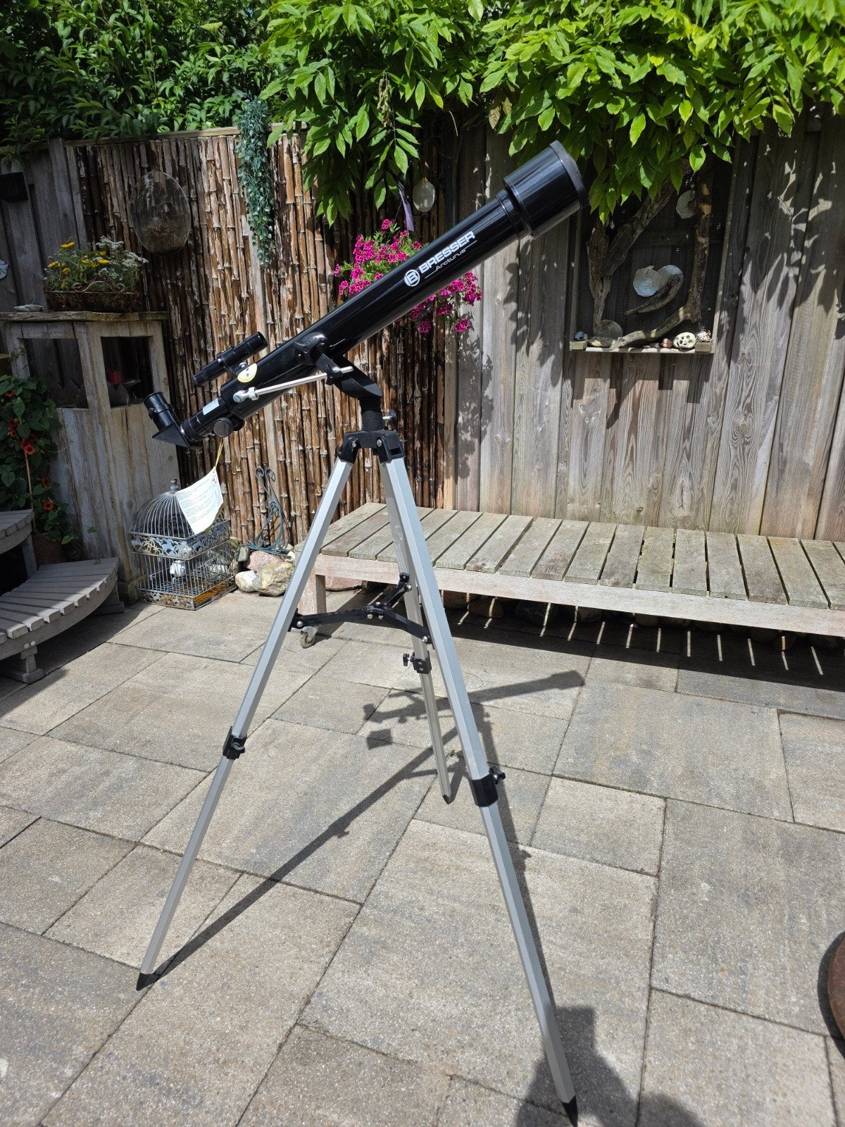 Telescoop Bresser Arcturus 60/700, in zeer goede staat., Ophalen, Zo goed als nieuw, Minder dan 80 mm, Lenzentelescoop (refractor)