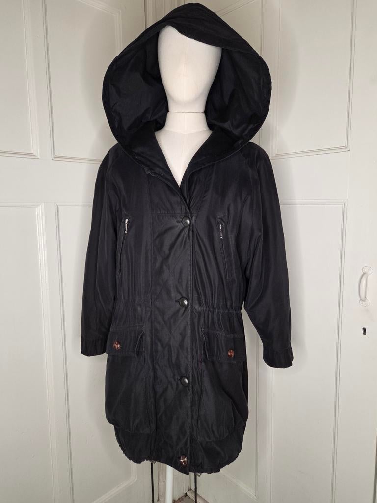 ​Vintage Belseta PS Parka – Cashmere Blend – Maat 42 44, Kleding | Dames, Zwart, Maat 42/44 (L), Ophalen of Verzenden, Vintage