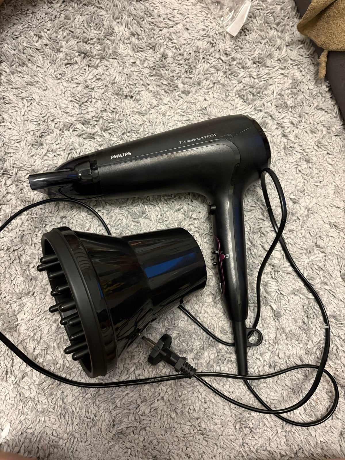 Philips Thermoprotect 2100W Föhn met diffuser, Ophalen, Gebruikt, Haarverzorging