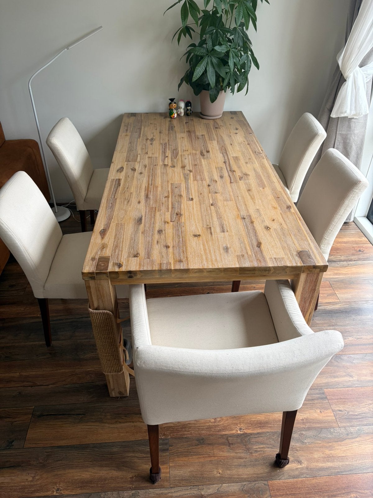 Robuuste Acacia Eettafel Salzburg (190x90cm) - Pronto Wonen, Huis en Inrichting, Tafels | Eettafels, Ophalen, Gebruikt, 50 tot 100 cm