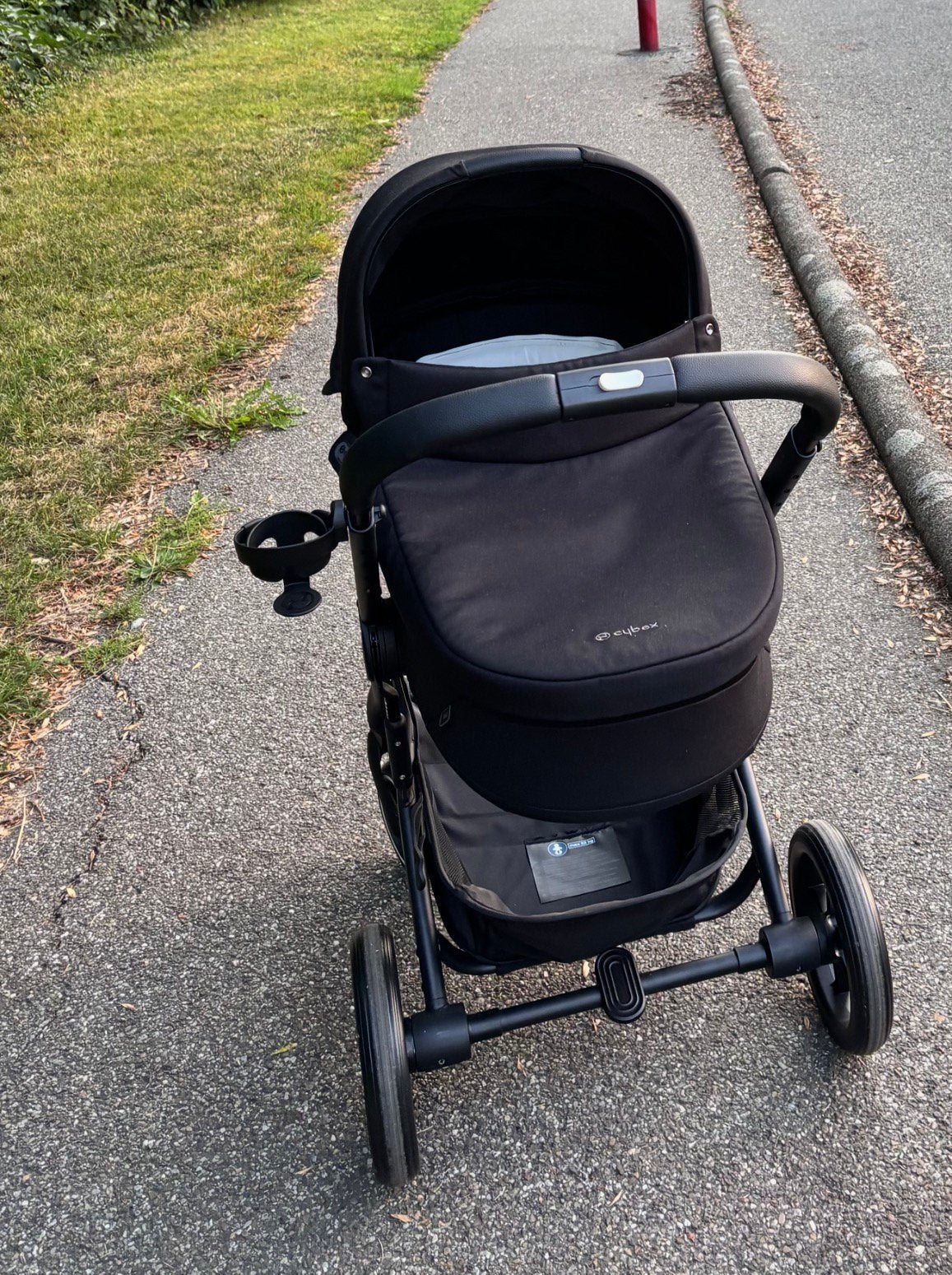 CYBEX Priam Lux Carry Cot /Reiswieg Deep Black +extra matras, Ophalen, Zo goed als nieuw, Overige merken