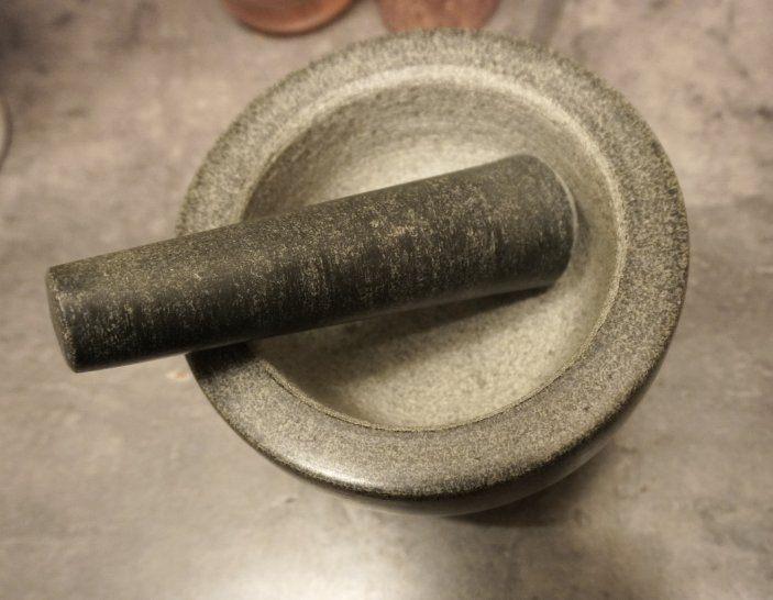 Granieten vijzel met stamper, Ophalen, Nieuw, Overige materialen