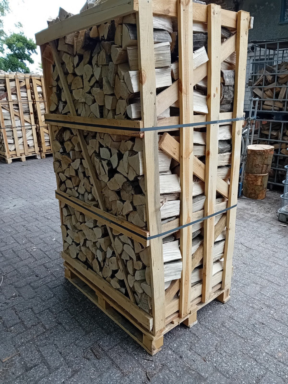 Ovengedroogd beuken haardhout stookhout, Tuin en Terras, Haardhout, 6 m³ of meer, Ophalen of Verzenden, Beukenhout, Blokken