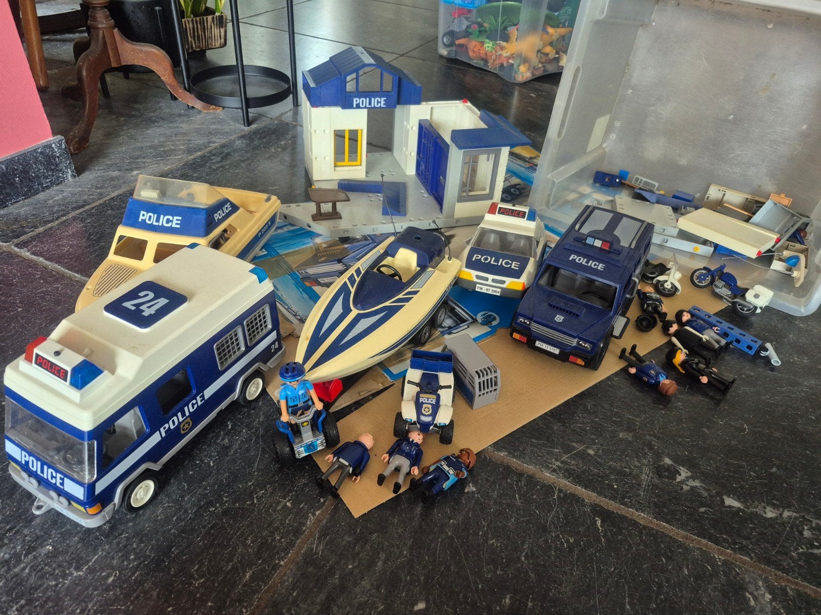 Grote Playmobil politie set met voertuigen en figuren, Kinderen en Baby's, Speelgoed | Overig, Ophalen of Verzenden