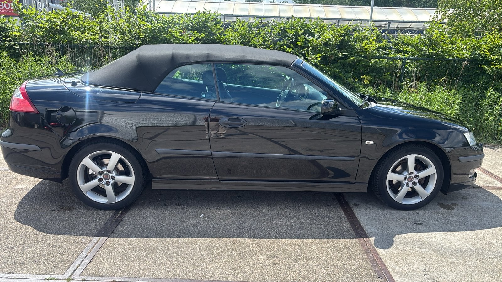 Saab 9-3 AERO 2004 AUT Zwart. Nieuwe kap, Auto's, 1998 cc, 194 pk, Cabriolet, 4 stoelen