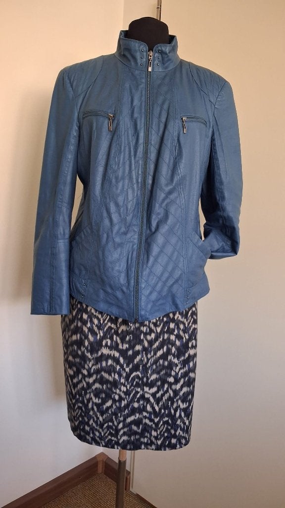 Koopje! Bonita Bikerjasje blauw mt. 44 zgan | nepleer, Blauw, Maat 42/44 (L), Bonita, Ophalen of Verzenden