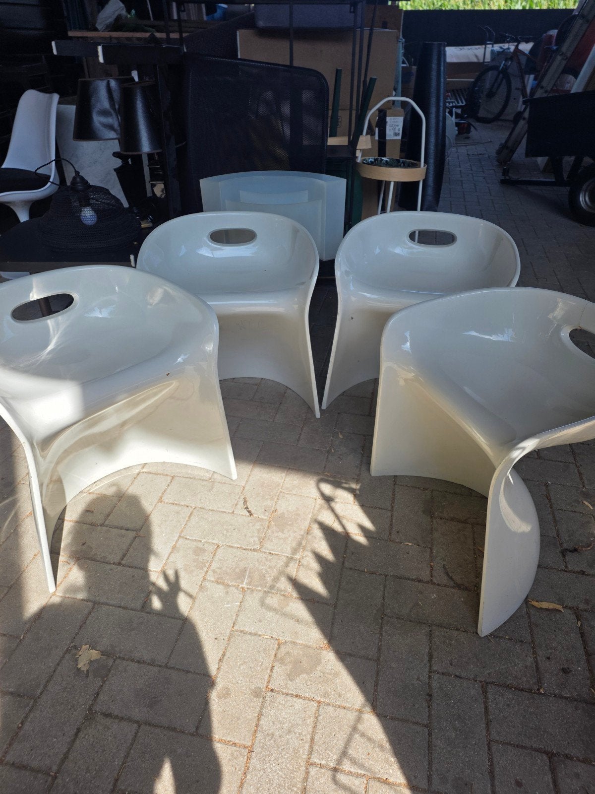 4 Vintage Design Stoelen - Form+Life Collectie, Ophalen, Kunststof, Gebruikt, Wit